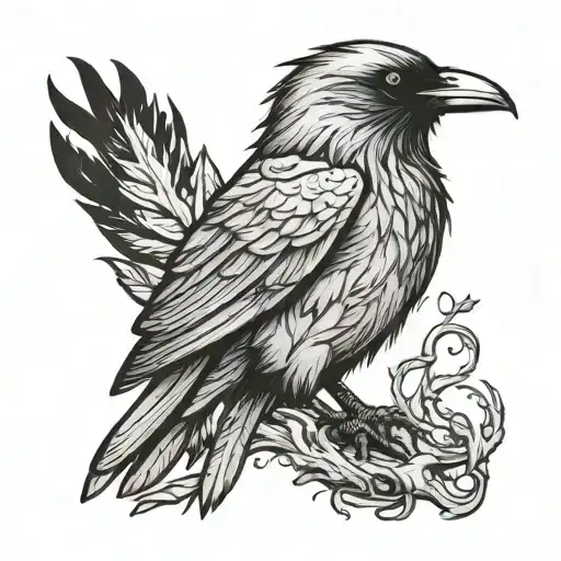 Raven Bird Tatto