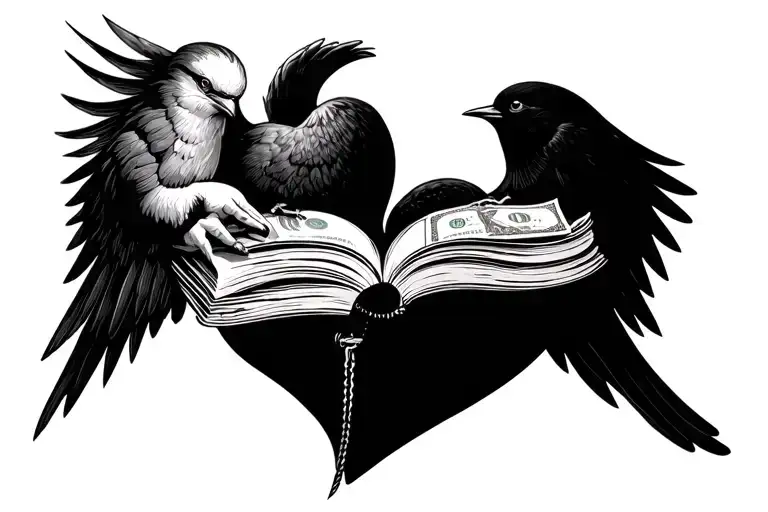 Love Is Heart Time Watch Money Bills Freedom Birds Mind Book Angel Little