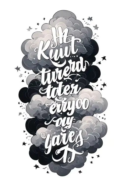 Bible Verse And Clouds Surrounding