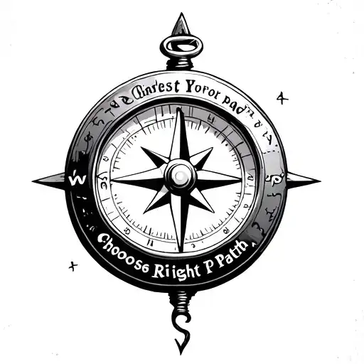 Small Compass With Saying About Choosing Right Path