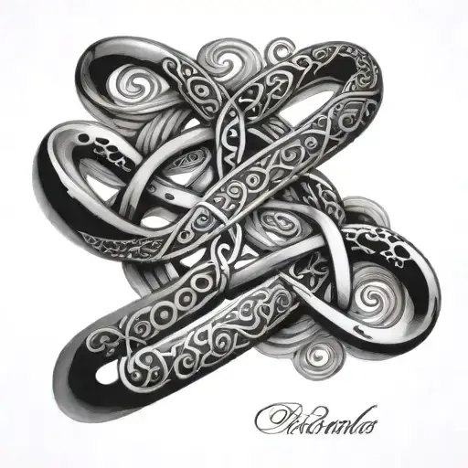 Infinity Symbol With 5 Names