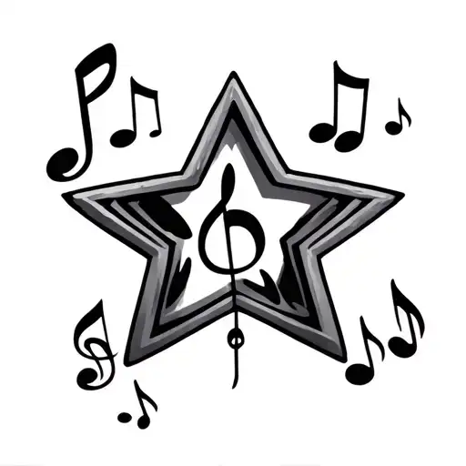 Music Note Star