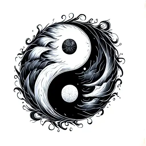 Mole Ying Yang Symbol