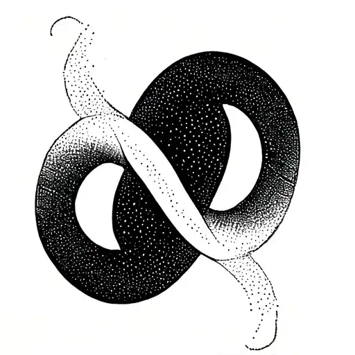 Infinity Symbol With Partially Dotted Lines