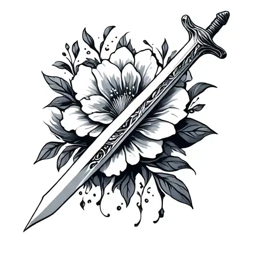 Sword And Flower For A Man
