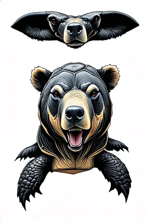 Turtle And Bear Head