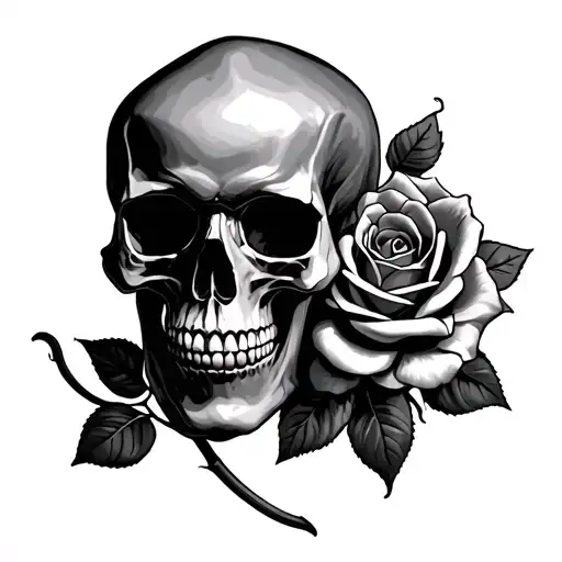 Skull And Rose