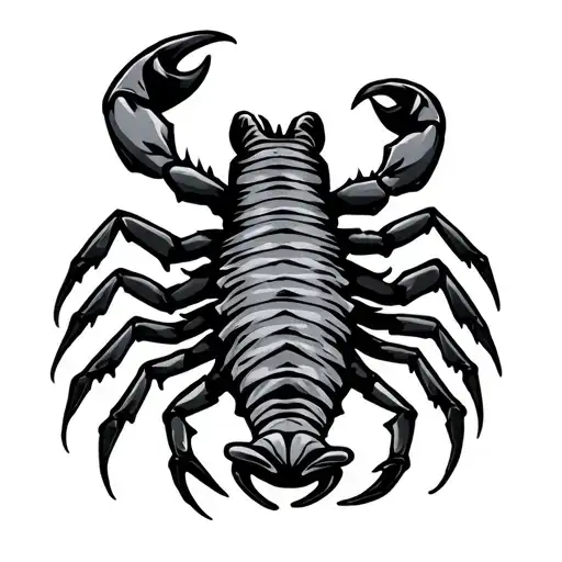 Scorpion With The Words Kroezen In Tribal Design