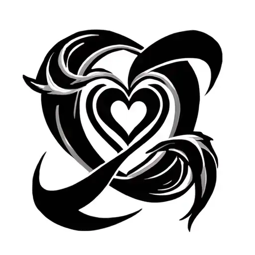 Names In A Circle Heart In The Middle