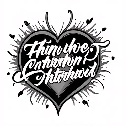 Text In A Circle Heart In The Middle