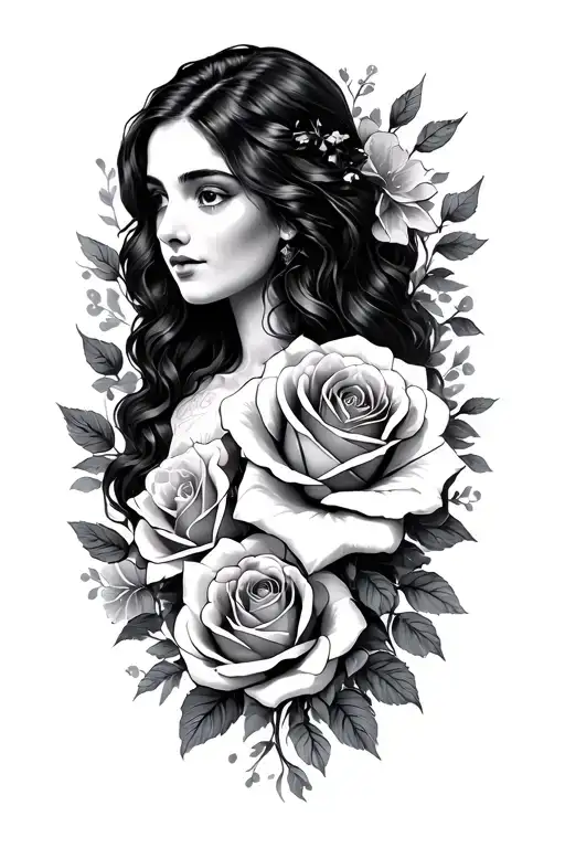 Tribute To Mother Including Flowers And Roses