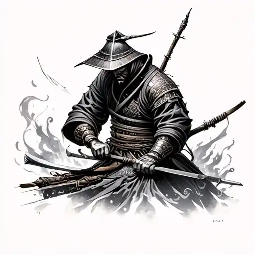 Samurai Ronin Engineer Working