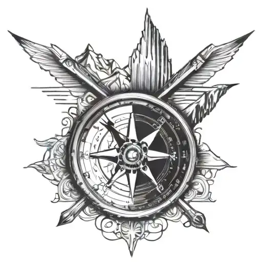 Ski Compass With Black Diamond