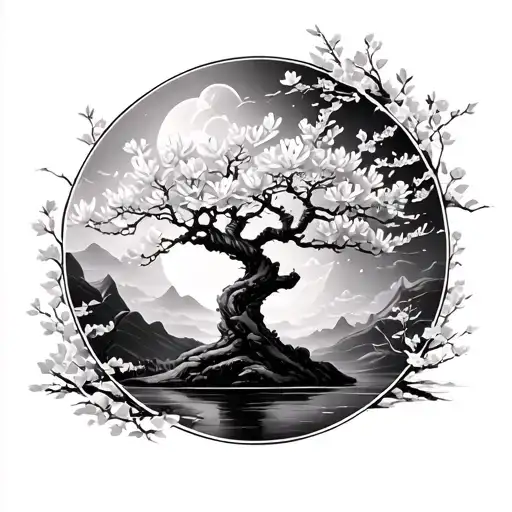 Cherry Blossom Tree Half Sleeve