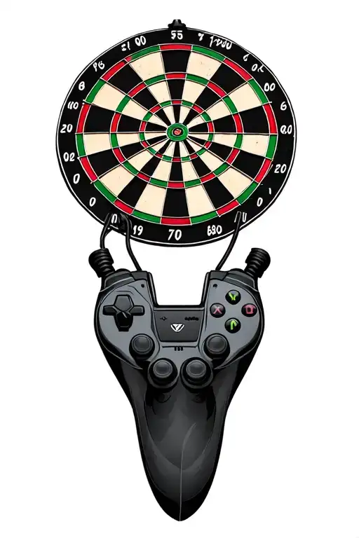 Gaming Controller With Dart Board