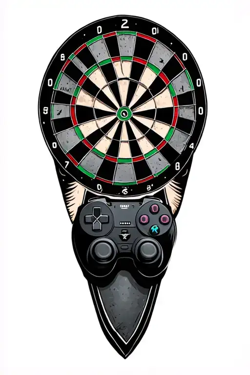 Playstation Controller On A Dart Board