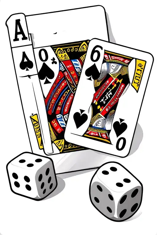 Ace And King Of Spaces With Dice Showing Seven With Roulette Numbers 0 And 7