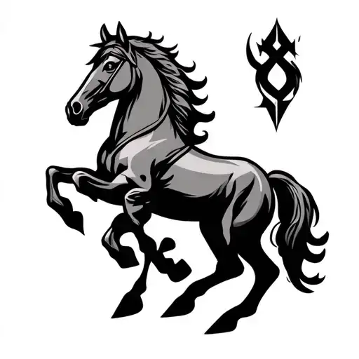 Arrow Horse Rune For Money And Protection Sigil For Success And Power