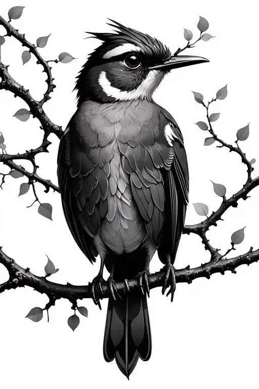 Wren With Branches Intertwined Vines