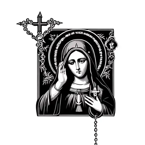 Our Lady Of Aparecida With Rosary In Hand