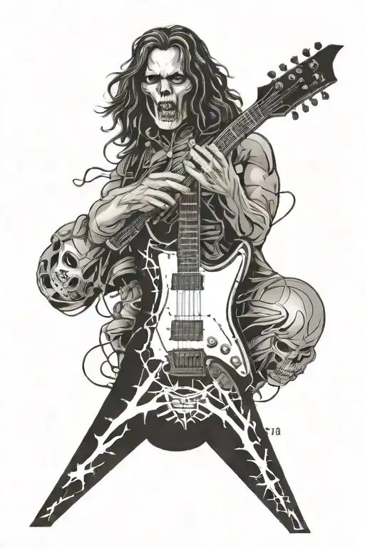 Incorporate Metallica's 'Master Of Puppets' Album Art Into A Guitar Silhouette