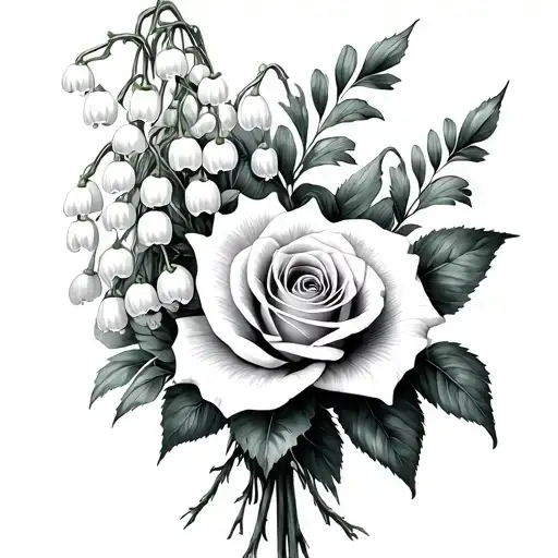 Rose And Lily Of The Valley Bouquet