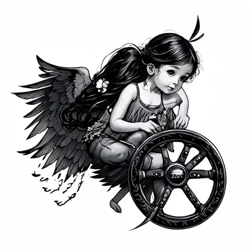 Flying Steering Wheel Daughter