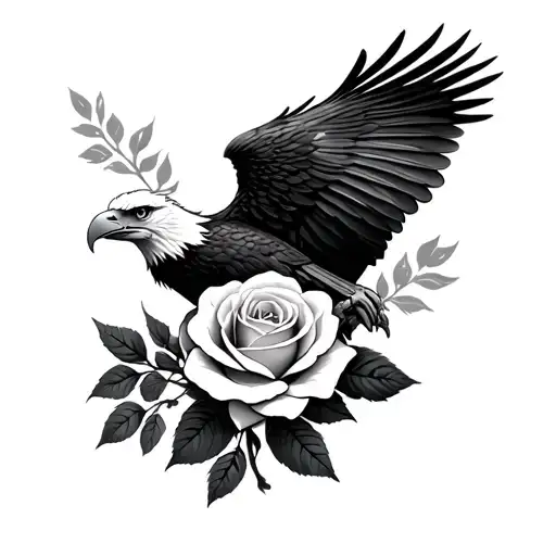 Eagle And Rose