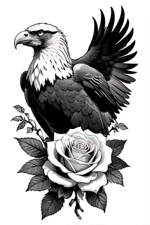 Eagle And Rose