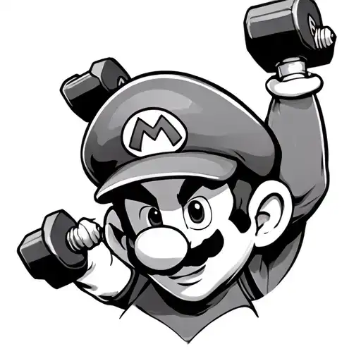 Mario With Dumbbells