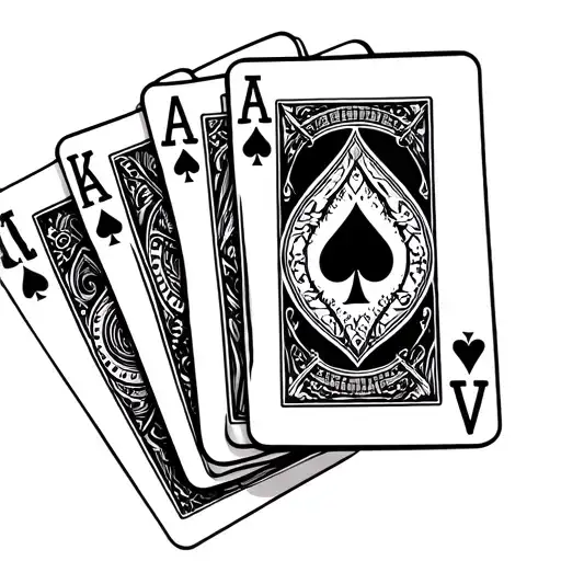 Western Style Royal Flush Hand Of Cards