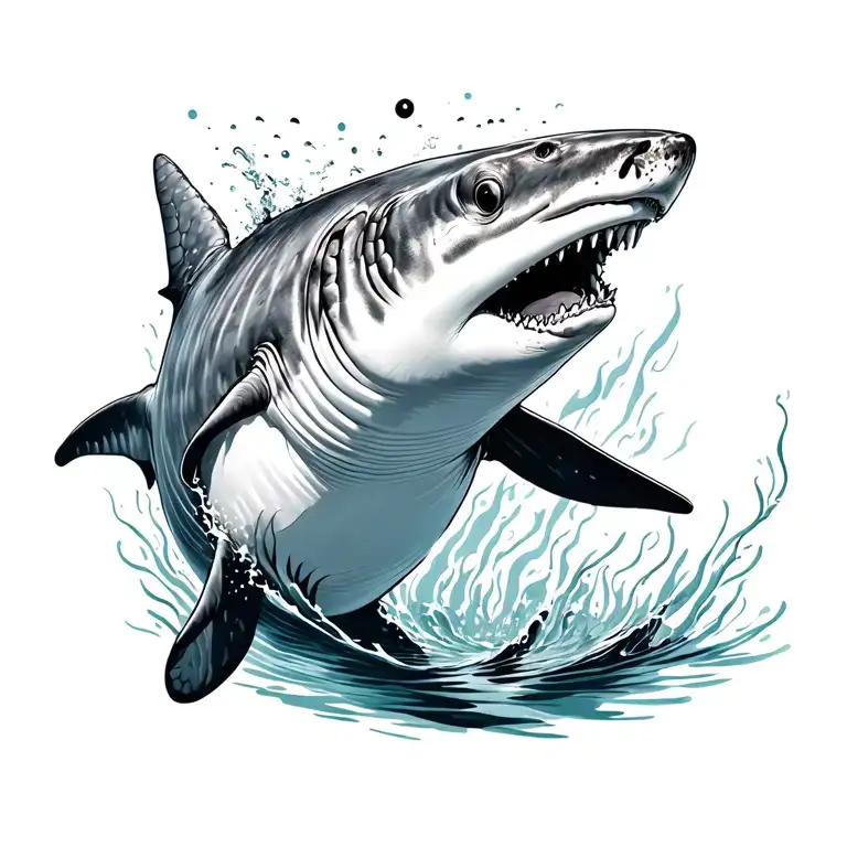 Whale Shark Swimming Down On A Right Angle