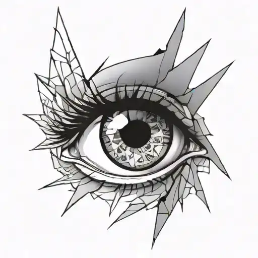 Eye Broken Glass