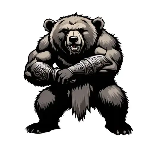 Warrior Bear Holding