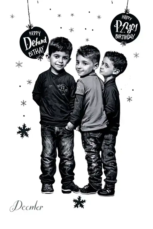 December Birthday For 4 Boys