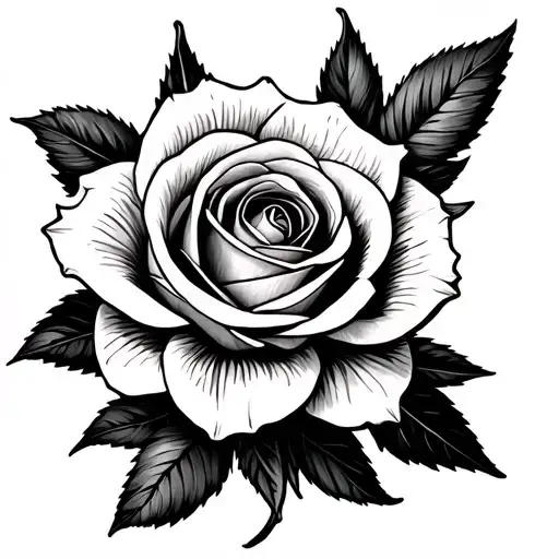 Daffodil And Rose Intertwined