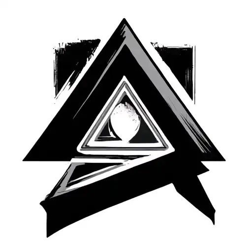 Traingle Black Ink Only