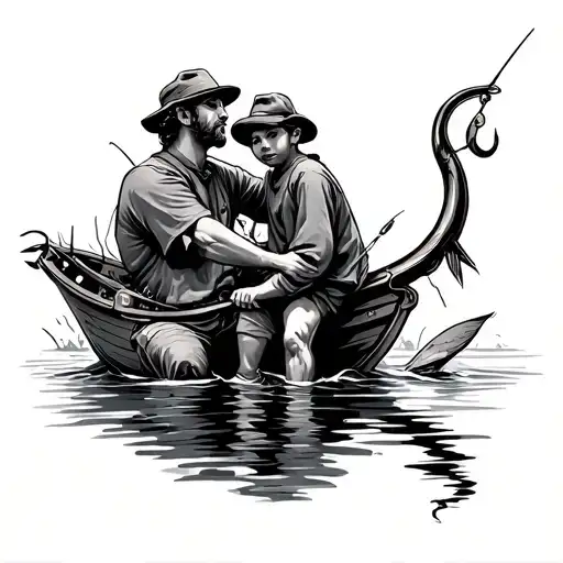 Father Son Fishing Hook