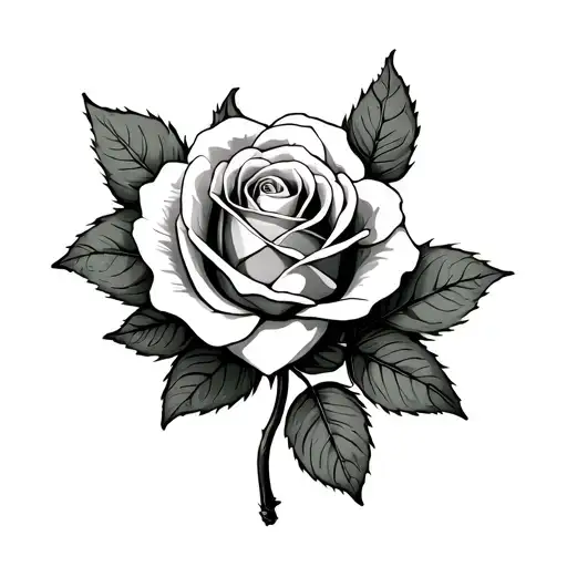 Rose With Money Leafs