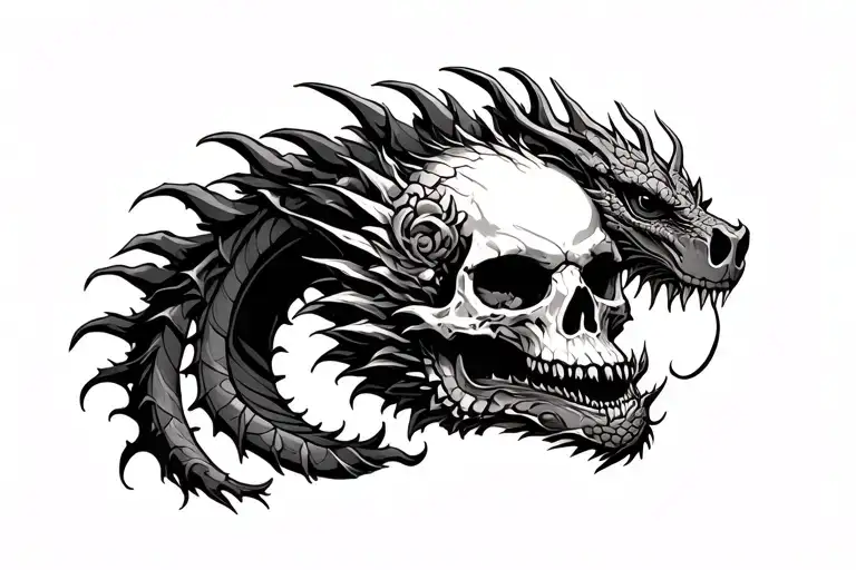 Skull And Dragon Wrapped