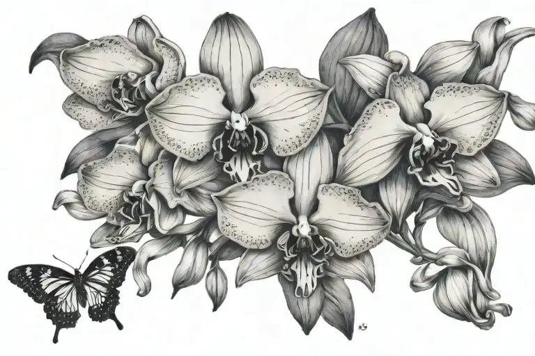 Butterfly Orchid With Imprint