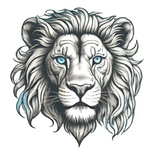 Irish Lion Majestic Minimalist Blue Eyes