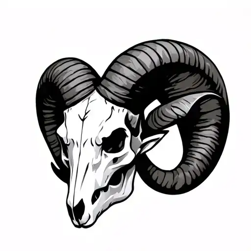 Aries Ram Skull
