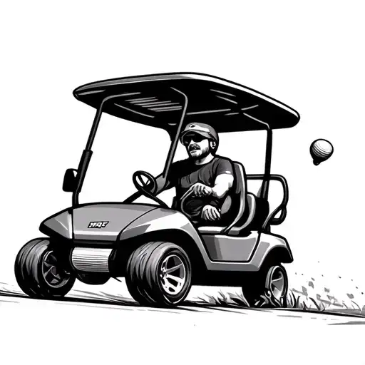 Disc Golf Cart Driving Very Fast