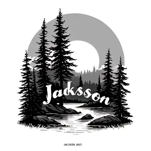 Nature Scene With Name Jackson
