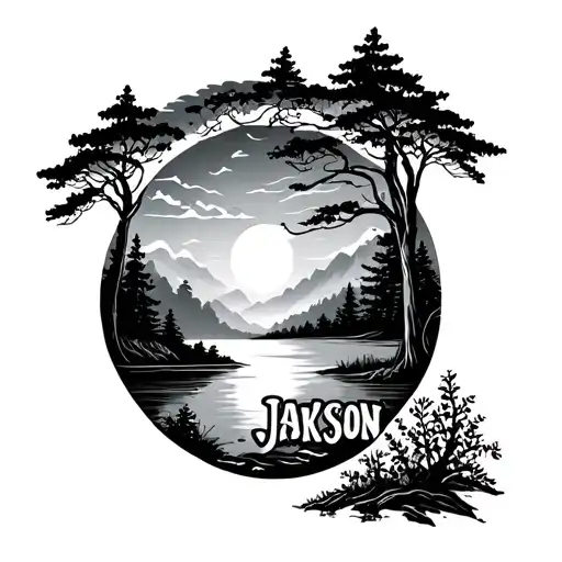 Nature Scene With Name Jackson
