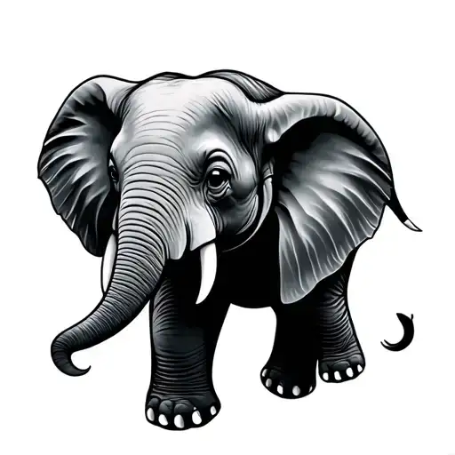 Rainbow Baby Elephant