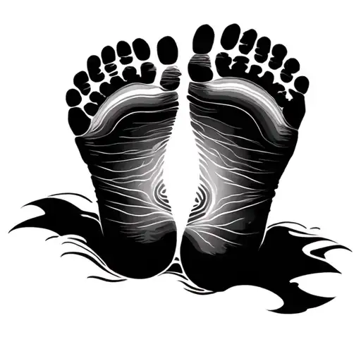 Rainbow Baby Footprint