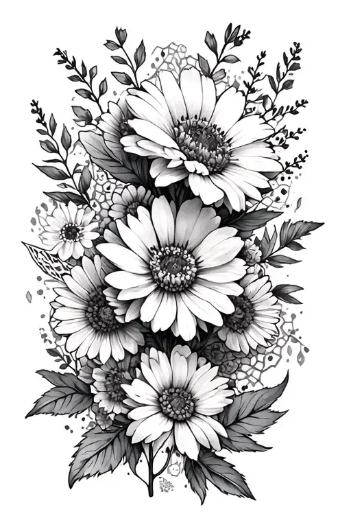 Wild Flowers And Honeycomb Leg Sleeve