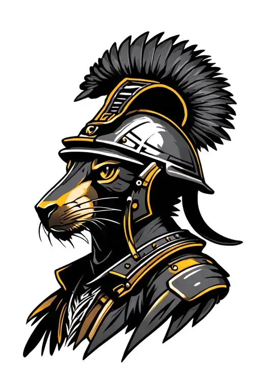 Yellow Jacket Animal Wearing A Trojan Battle Helmet